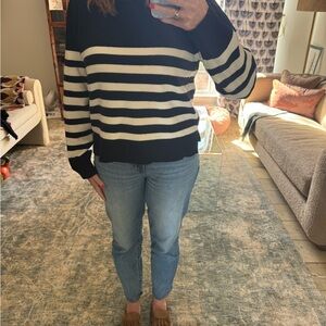 Striped Black and White Women's Sweater